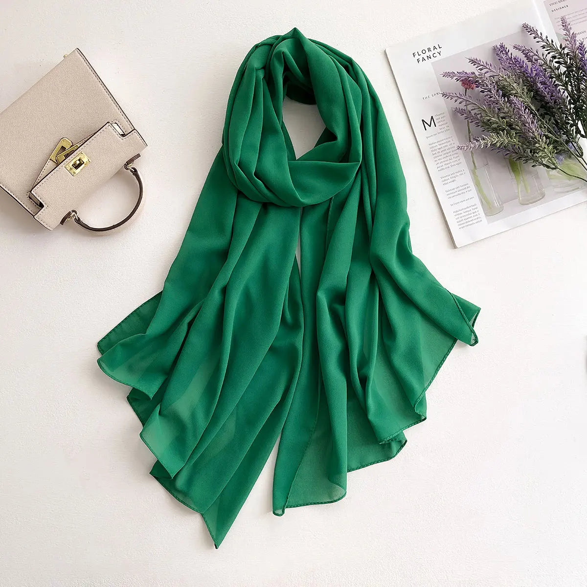 Hijab frauen Chiffon Schal Premium Chiffon Muslimischen Hijabs Einfarbig Schals