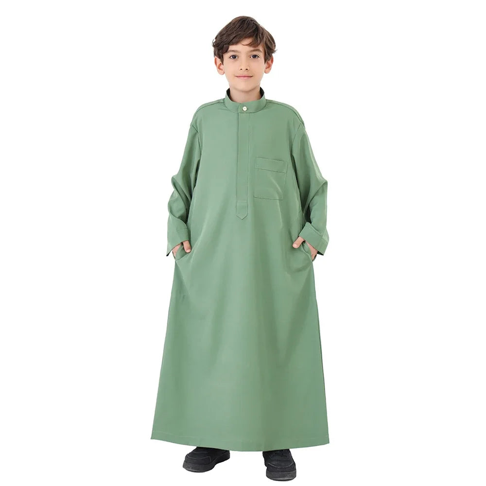 Muslimische Abaya Kinder Jungen Jubba Islam Dubai Abayas Für Gebet Kleidung Djellaba Robe