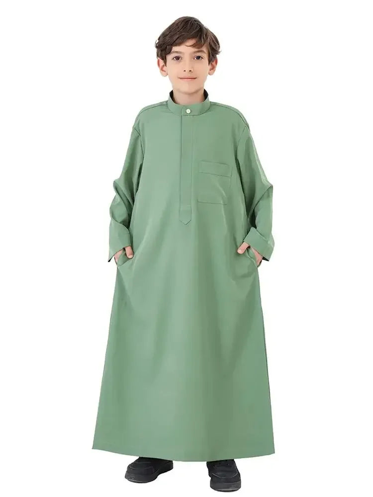 Muslimische Abaya Kinder Jungen Jubba Islam Dubai Abayas Für Gebet Kleidung Djellaba Robe