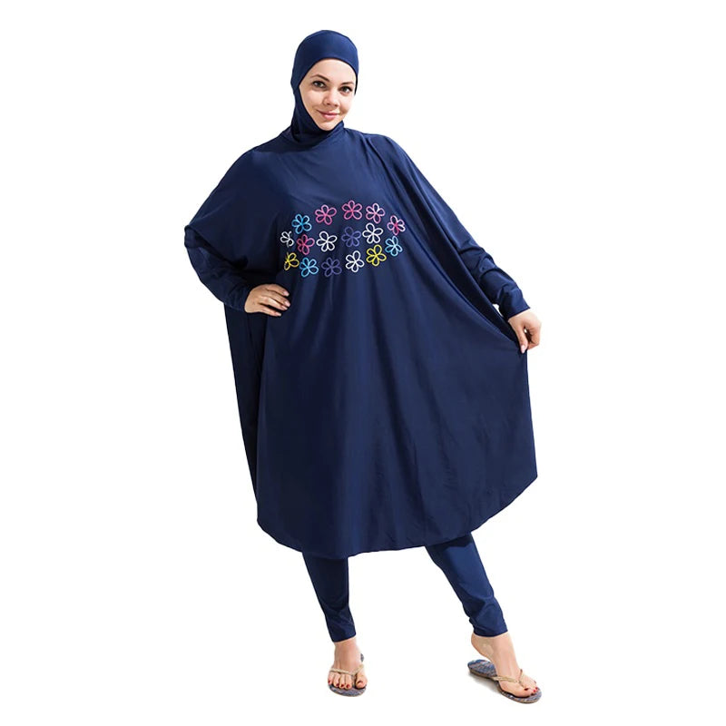 Muslimischer Burkini-Badeanzug für Frauen, bescheidene Bademode, langärmelig, Übergröße, Abaya, Abayas, Badeanzug, Überzüge, Hijab