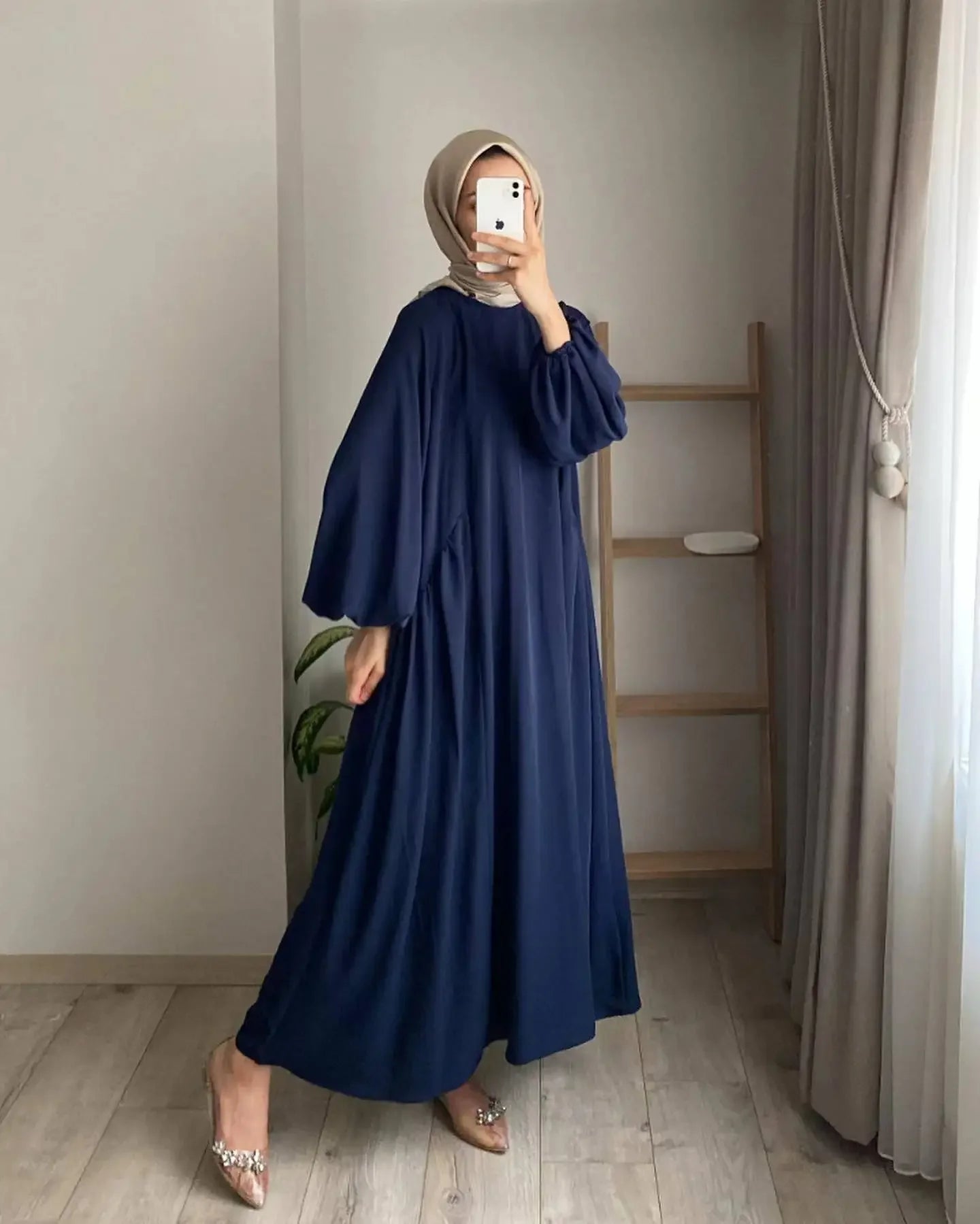 Abaya Lange Robe Abayas für Frauen Bescheidene Maxikleider Jalabiya Kaftan Islam Eid Muslim