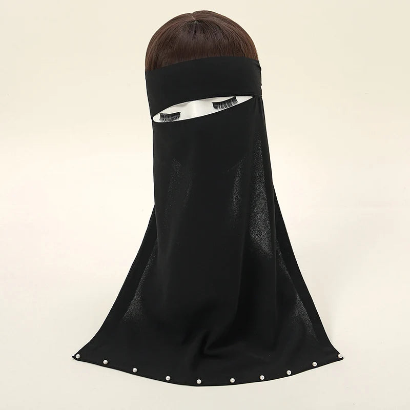 Niqab, neue Gesichtsbedeckung mit Perlen, muslimisches Gebet, Khimar, Niqab, Gesichtsbedeckung für Frauen