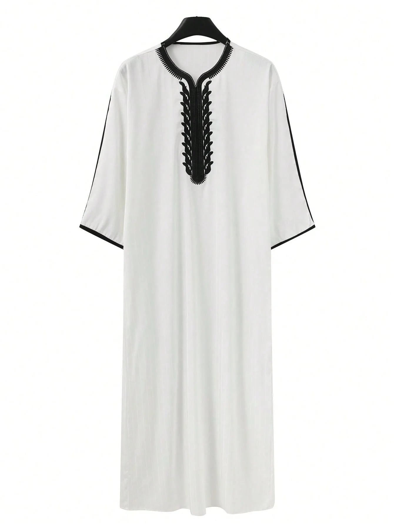 Abaya Handbestickter Islam Kaftan, muslimische Herrenkleidung, locker, atmungsaktiv, Djellaba, Abaya, Thobe, Sommerkaftan