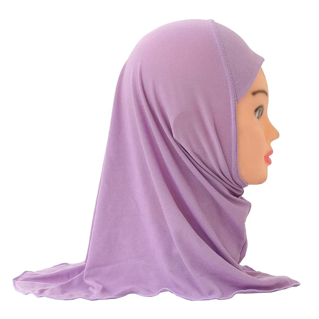 Muslimische Hijabs für Kinder Mädchen 7 bis 12 Jahre alt Islamischer Schal Schals Weiches Stretch Mädchen Kinder Hijabs