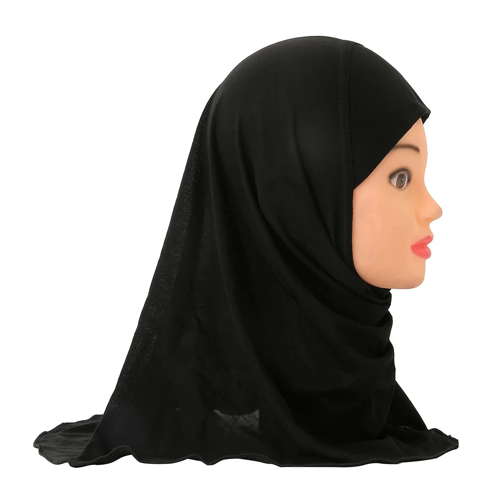 Muslimische Hijabs für Kinder Mädchen 7 bis 12 Jahre alt Islamischer Schal Schals Weiches Stretch Mädchen Kinder Hijabs