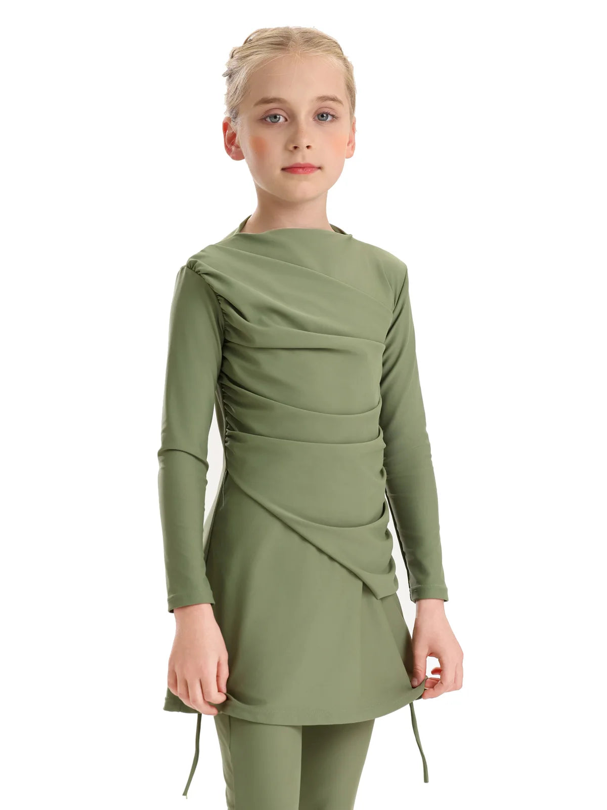 Burkini Abaya 3 teilig Set Kinder Bademode Mädchen Mit Badekappe Kleidung