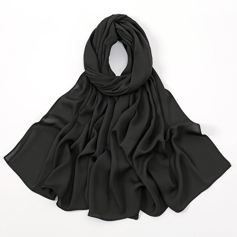Hijab Premium Chiffon Muslim Hijabs Schal für Frauen Kopftuch Islam Turban