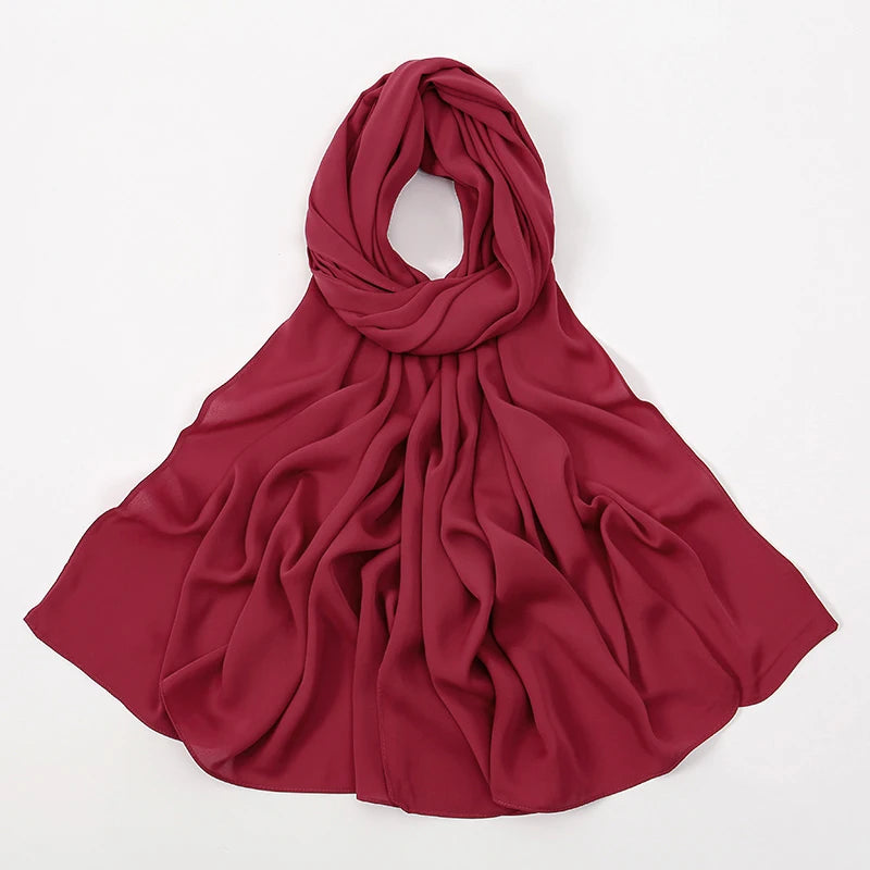 Hijab Premium Chiffon Muslim Hijabs Schal für Frauen Kopftuch Islam Turban