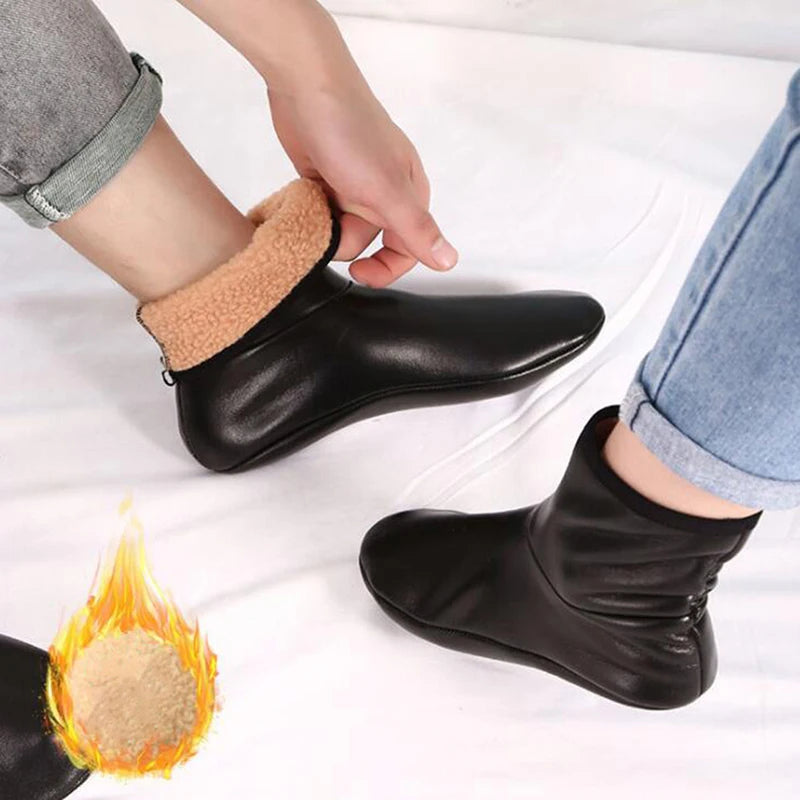 Gebetssocken Hochwertige warme PU-Plüschsocken Ledersocken Kinder Unisex Allgemeine Bodensocken Teppichsocken