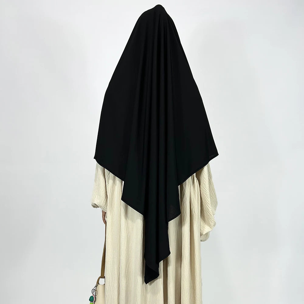 Premium Khimar, dehnbar, atmungsaktiv, hochwertig, einlagig, muslimische Frauen, islamischer Gebetshijab in Diamantform