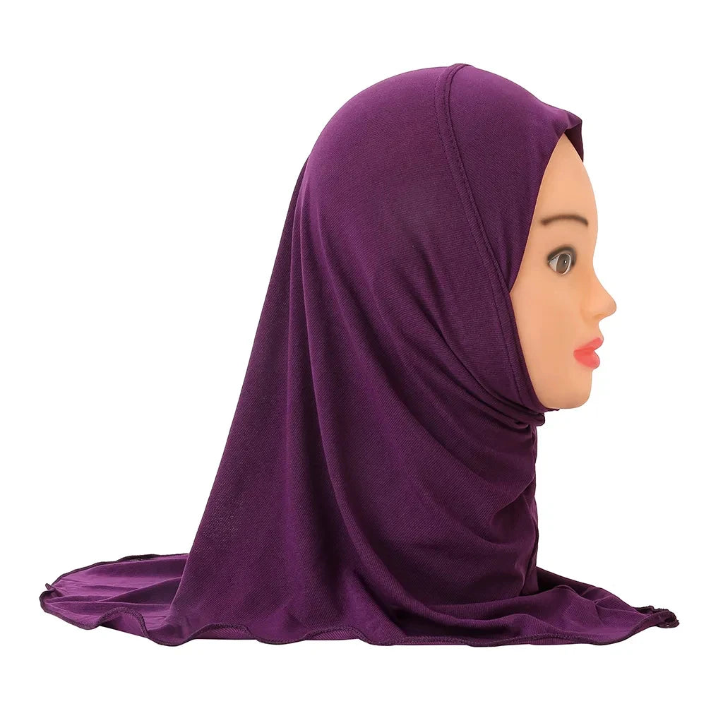 Muslimische Hijabs für Kinder Mädchen 7 bis 12 Jahre alt Islamischer Schal Schals Weiches Stretch Mädchen Kinder Hijabs