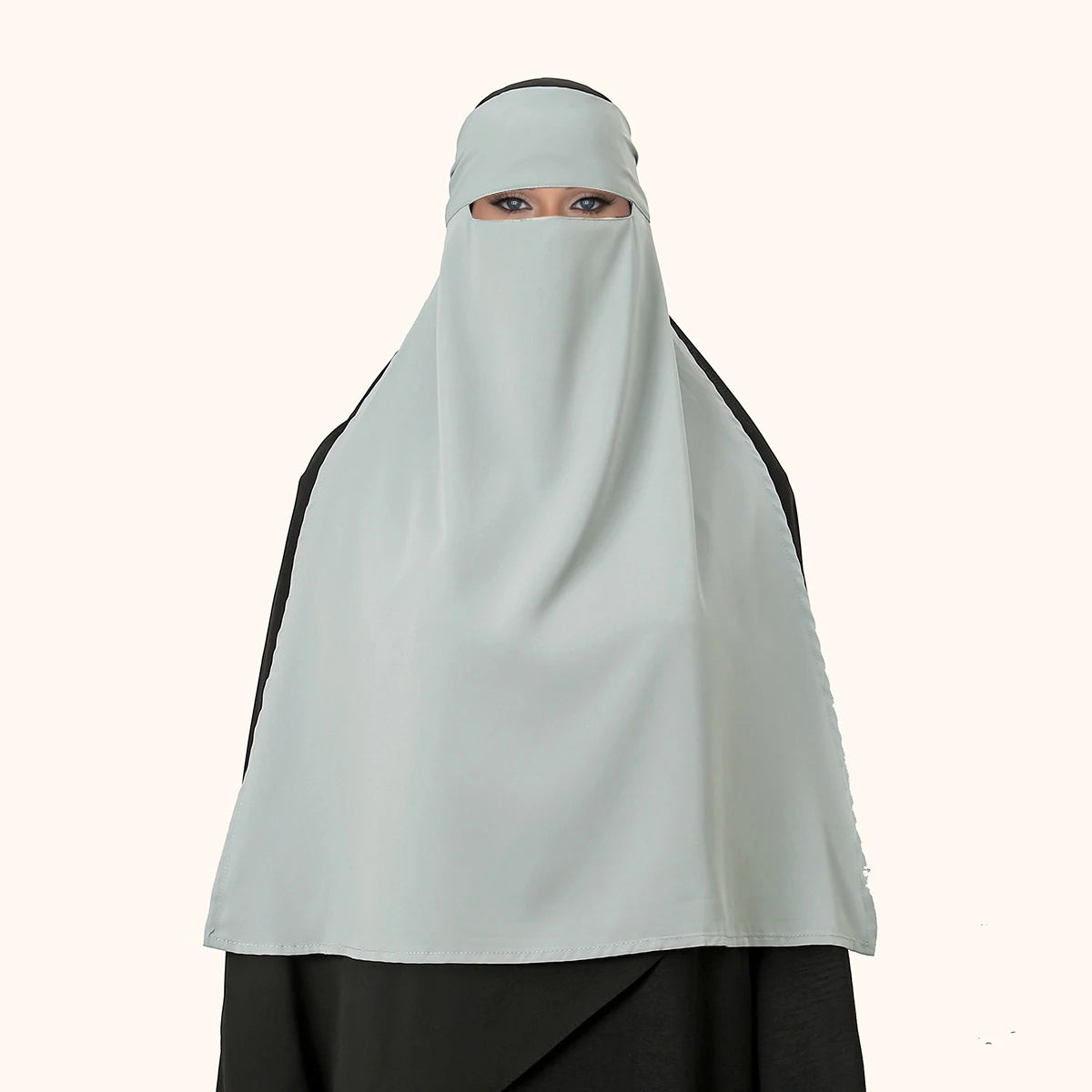 Sunnah Niqab einfarbig, vollständige Gesichtsbedeckung, muslimische Frau, Hijab-Schal, schlichtes Kopftuch,