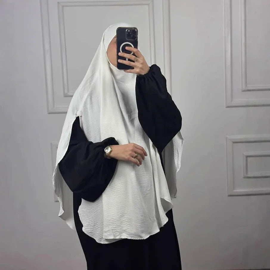 Muslimische Frauen Gebet Hijab Langer Schal Abaya Islamische Kleidung Schlicht Lang Khimar Eid Ramadan Kopfschmuck