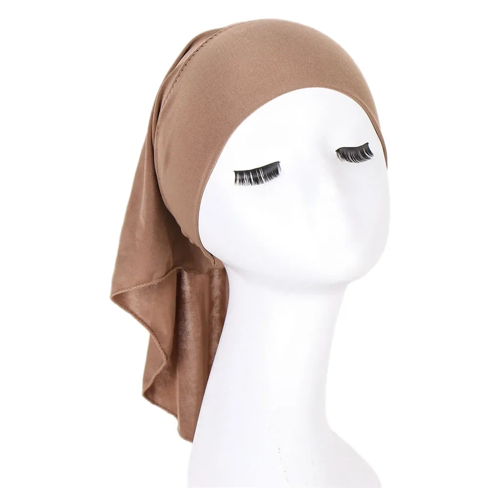 muslimische innere Hijab-Kappen Stretch-Turban-Kappe islamische Untertuch-Mütze Hut Weibliches Stirnband Schals