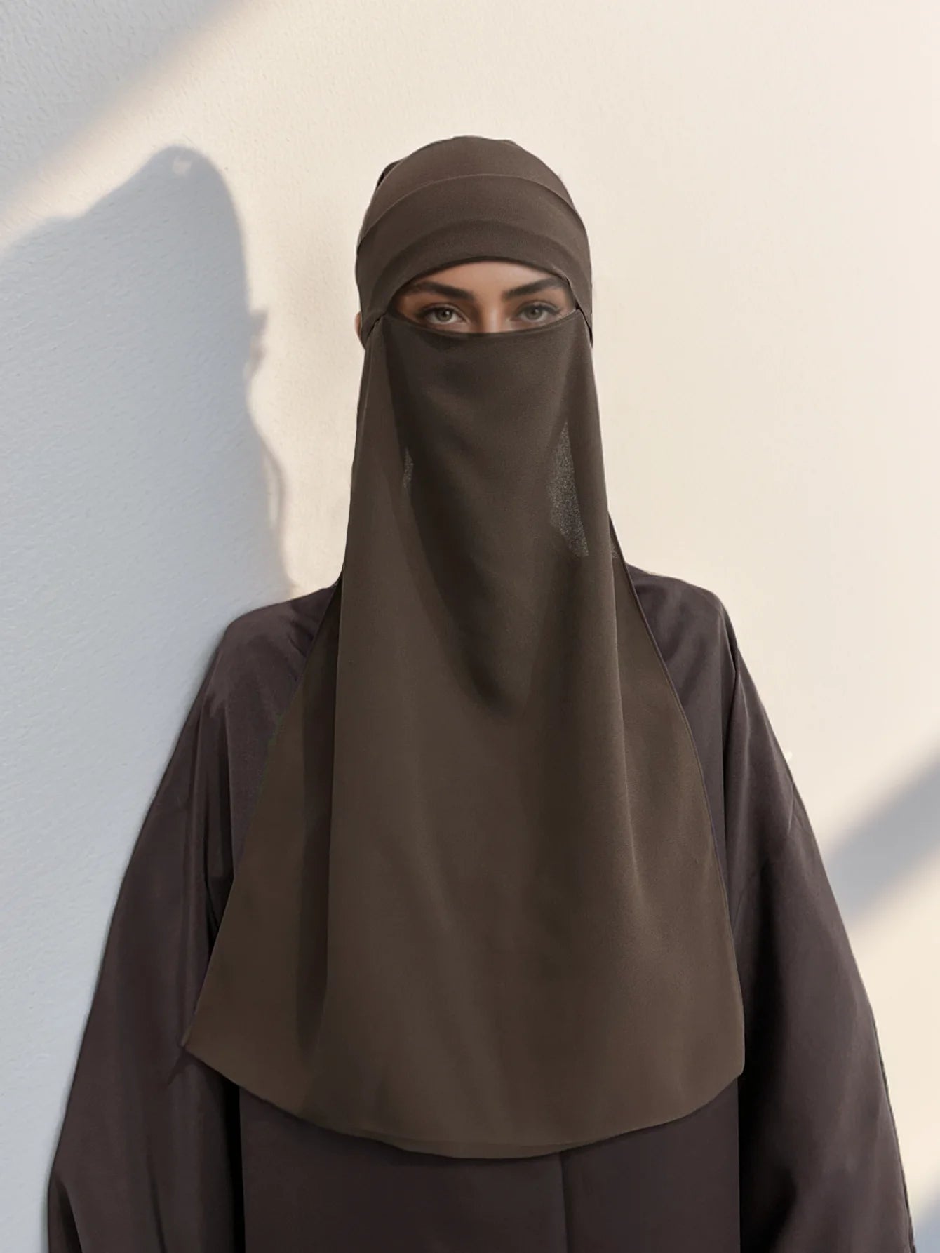 Nikab 7 Farben Einlagiger Niqab Chiffon Atmungsaktiver muslimischer Hijab Mode Niqabs