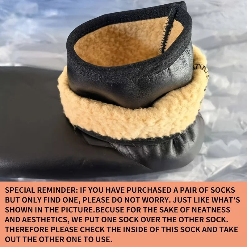 Gebetssocken für Herren dicke warme Fußsocken für Erwachsene, hohe wasserdichte Zimmersocken aus Leder für den Innenbereich