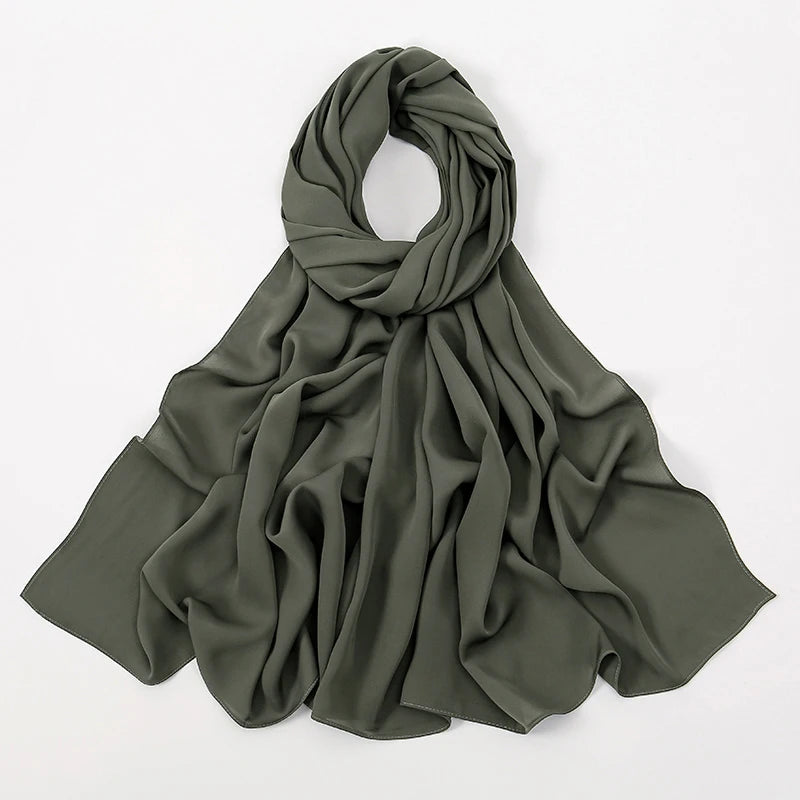 Hijab Premium Chiffon Muslim Hijabs Schal für Frauen Kopftuch Islam Turban