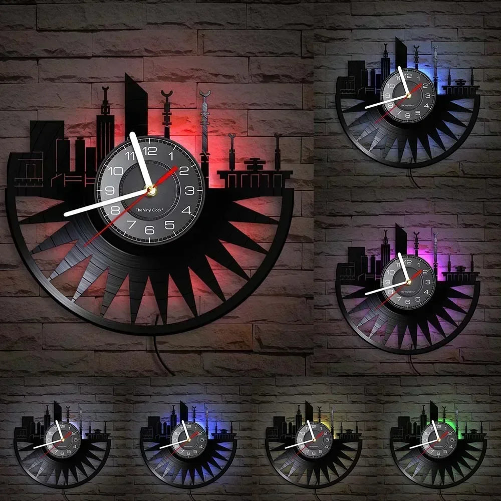 Mekka Wandkunst Wanduhr Islamisch Retro Kabba Muslimische Architektur Dekoration Uhr Geschenk