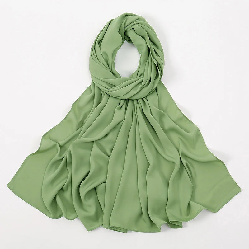 Hijab Premium Chiffon Muslim Hijabs Schal für Frauen Kopftuch Islam Turban