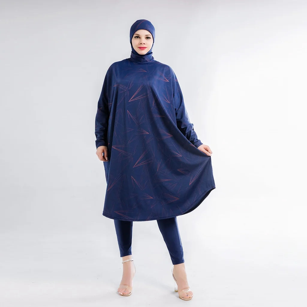 Muslimischer Burkini-Badeanzug für Frauen, bescheidene Bademode, langärmelig, Übergröße, Abaya, Abayas, Badeanzug, Überzüge, Hijab