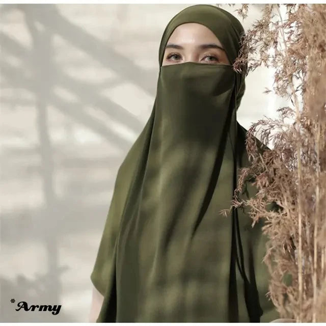 Großer, einfarbiger muslimischer Schal für Damen, Hijab, islamischer muslimischer Hijab, Turban, Schal, Khimar-Kopftücher