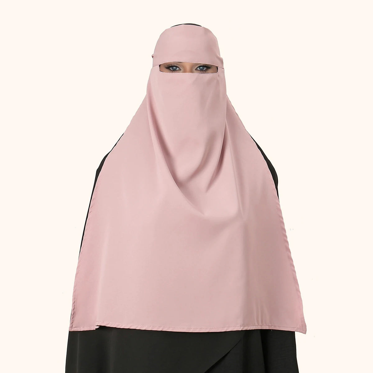 Sunnah Niqab einfarbig, vollständige Gesichtsbedeckung, muslimische Frau, Hijab-Schal, schlichtes Kopftuch,