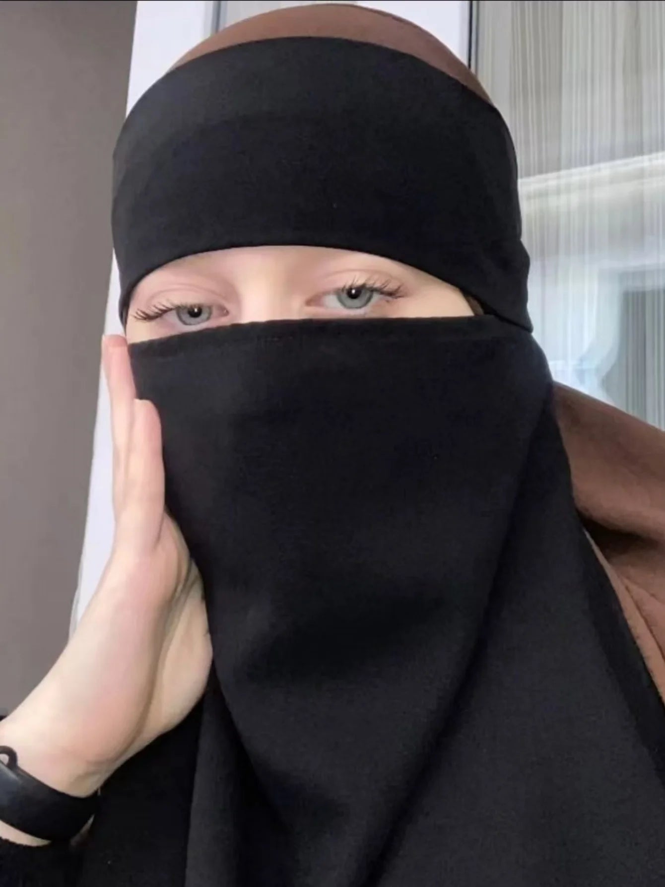Nikab 7 Farben Einlagiger Niqab Chiffon Atmungsaktiver muslimischer Hijab Mode Niqabs