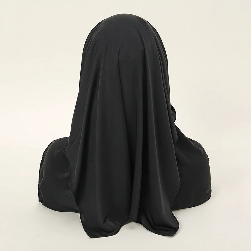 Niqab Gesichtsschleier für Frauen, muslimischer Hijab, 3-lagiger Gebets-Khimar, Niqab, modischer Vollgesichtsschutz, Stirnband, Schal, 63 x 54 cm