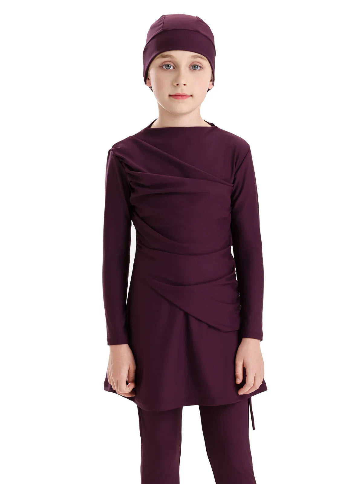 Burkini Abaya 3 teilig Set Kinder Bademode Mädchen Mit Badekappe Kleidung