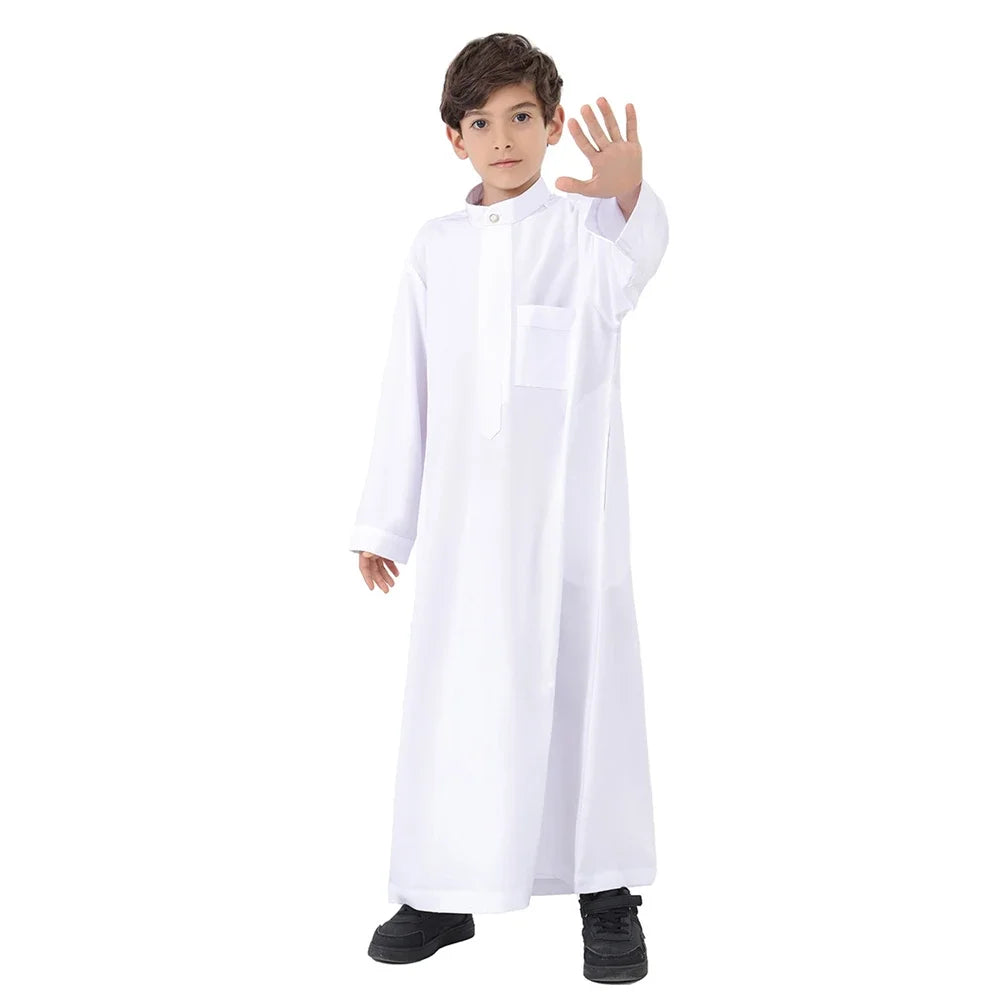 Muslimische Abaya Kinder Jungen Jubba Islam Dubai Abayas Für Gebet Kleidung Djellaba Robe