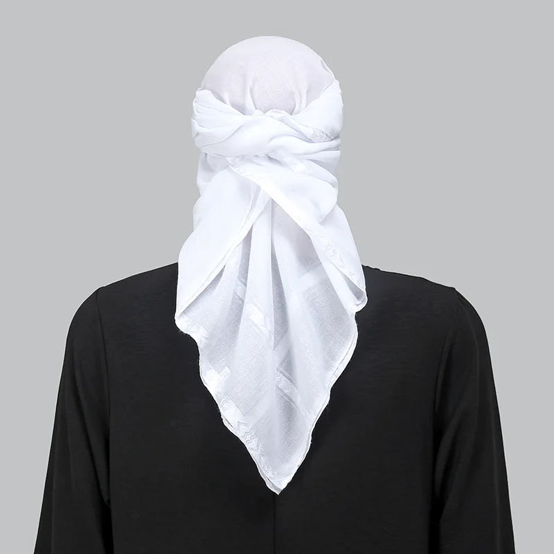 Keffiyeh, muslimisches Kopftuch, arabisches Halstuch für Männer, Turban, Kopfbedeckung, islamische traditionelle