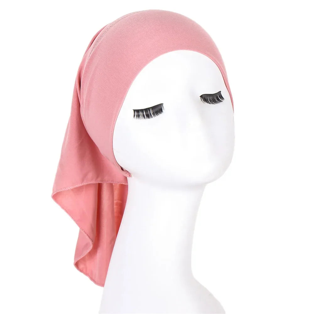muslimische innere Hijab-Kappen Stretch-Turban-Kappe islamische Untertuch-Mütze Hut Weibliches Stirnband Schals