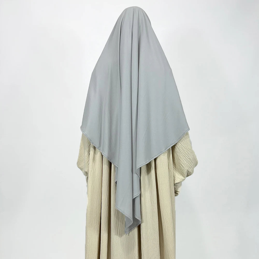 Premium Khimar, dehnbar, atmungsaktiv, hochwertig, einlagig, muslimische Frauen, islamischer Gebetshijab in Diamantform
