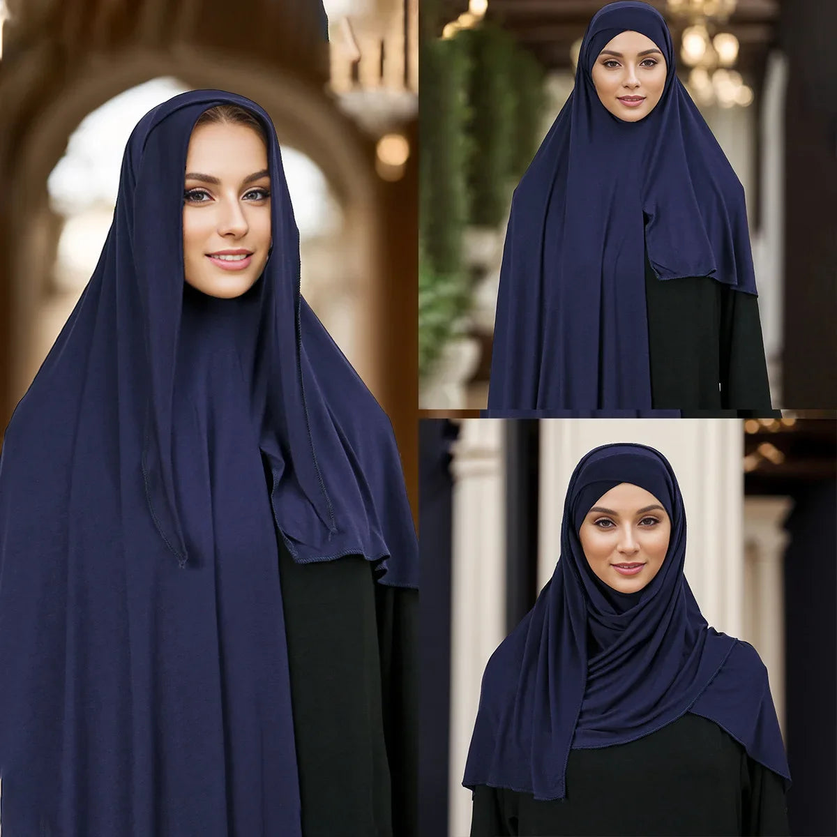 Muslimischer Schal Hijab Hijabs Jersey Kopftuch Turban Frauen Tücher Bandanas Amira Khimar Niqab Kopfbedeckung