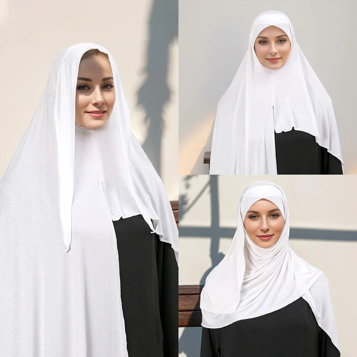 Muslimischer Schal Hijab Hijabs Jersey Kopftuch Turban Frauen Tücher Bandanas Amira Khimar Niqab Kopfbedeckung