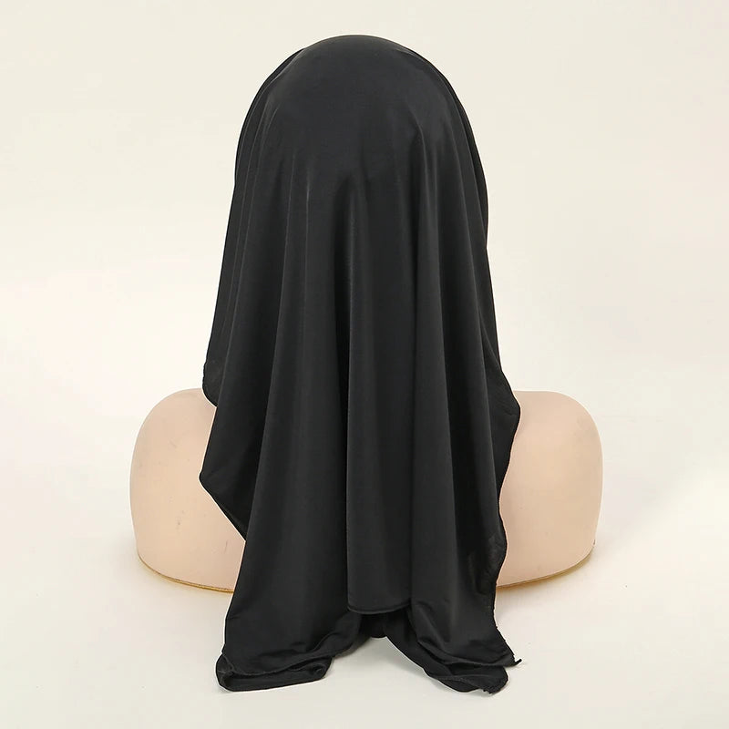 Niqab Gesichtsschleier für Frauen, muslimischer Hijab, 3-lagiger Gebets-Khimar, Niqab, modischer Vollgesichtsschutz, Stirnband, Schal, 63 x 54 cm