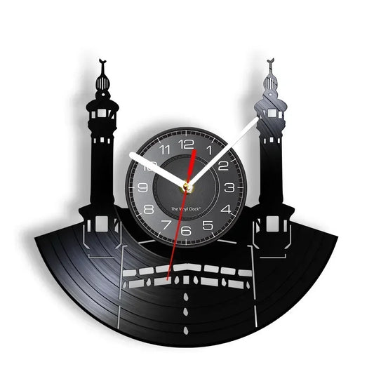 Mekka Wandkunst Wanduhr Islamisch Retro Kabba Muslimische Architektur Dekoration Uhr Geschenk