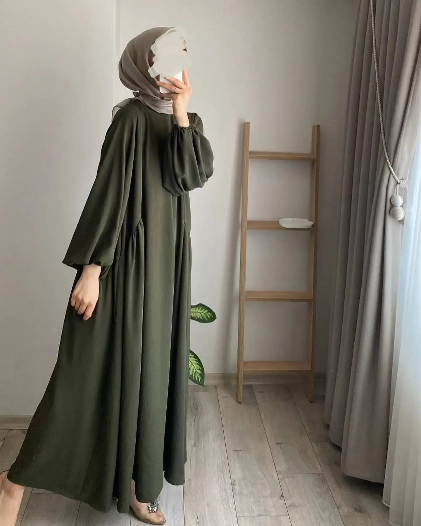 Abaya Lange Robe Abayas für Frauen Bescheidene Maxikleider Jalabiya Kaftan Islam Eid Muslim