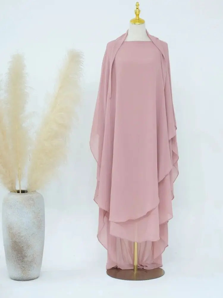 Khimar Niqab Kopftuch Abaya Damen Islam Muslim Hijab Gebetskleidung Abayas für Frauen Kebaya