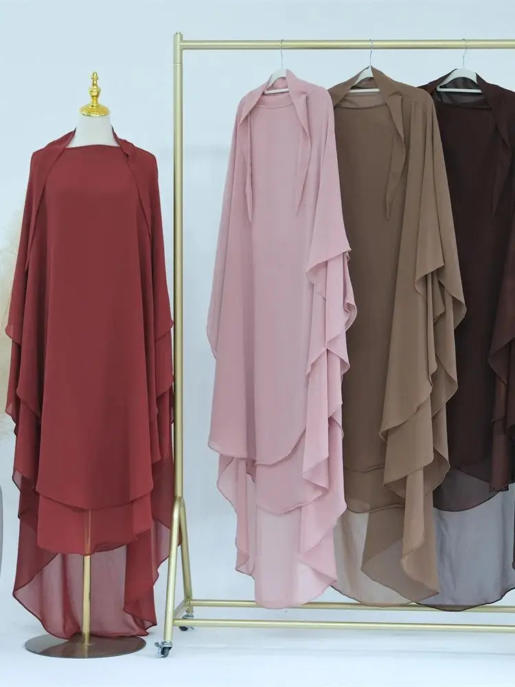Khimar Niqab Kopftuch Abaya Damen Islam Muslim Hijab Gebetskleidung Abayas für Frauen Kebaya