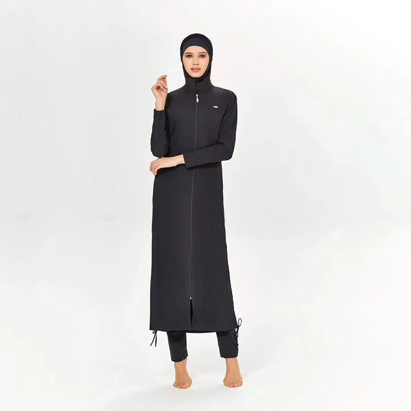 3teilig Muslimischen Modest Burkini Femmes Bademode Badeanzug Für Frauen Abayas Hijab Islamischen Langarm Volle Abdeckung