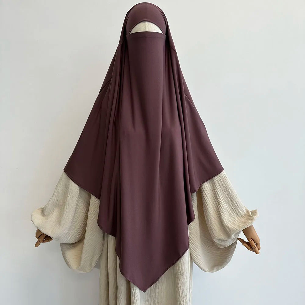 Premium Khimar, dehnbar, atmungsaktiv, hochwertig, einlagig, muslimische Frauen, islamischer Gebetshijab in Diamantform