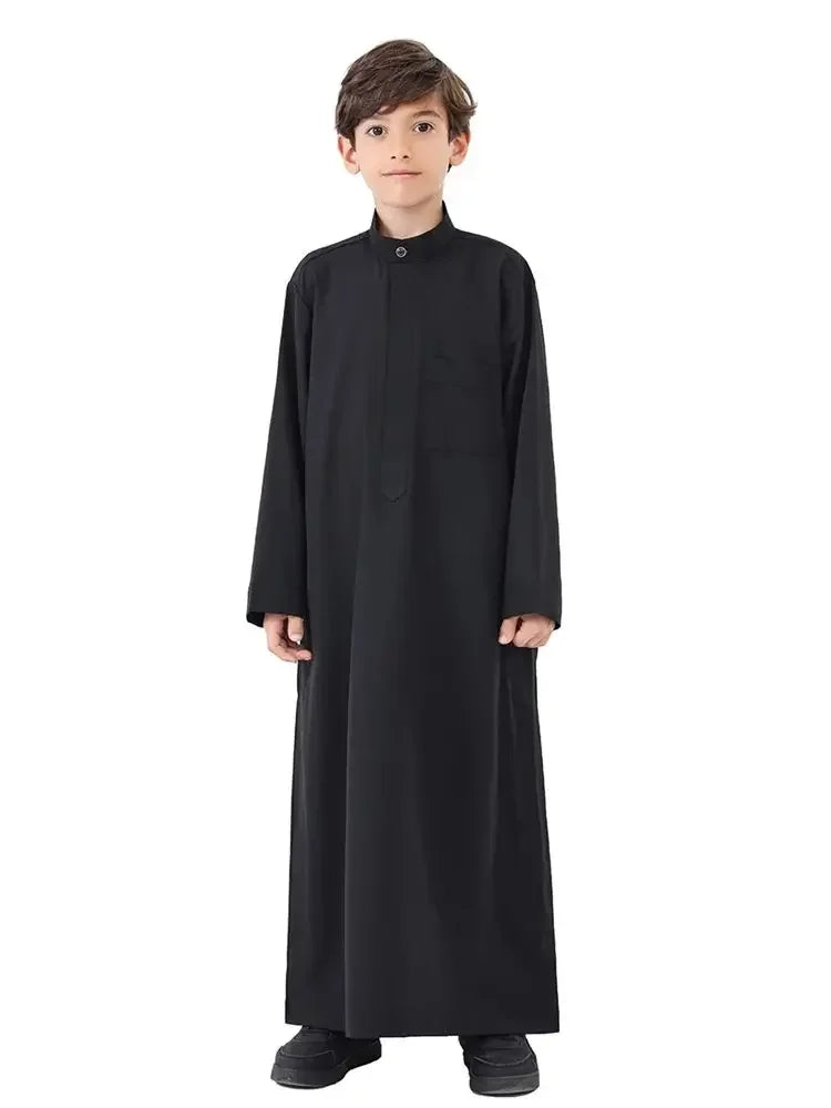 Muslimische Abaya Kinder Jungen Jubba Islam Dubai Abayas Für Gebet Kleidung Djellaba Robe