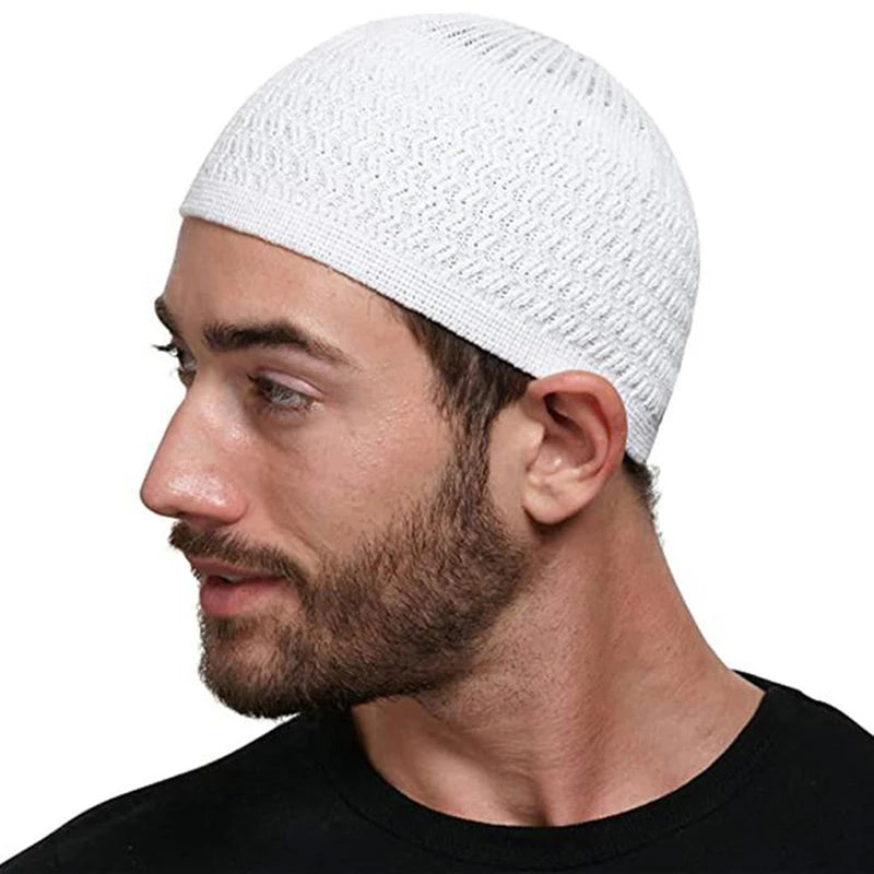 Gestrickte Muslimische Männer Gebetshüte Islamische Mütze Herren