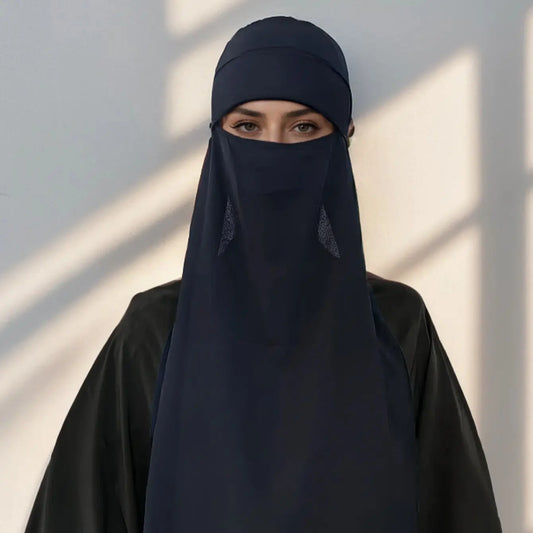 Nikab 7 Farben Einlagiger Niqab Chiffon Atmungsaktiver muslimischer Hijab Mode Niqabs