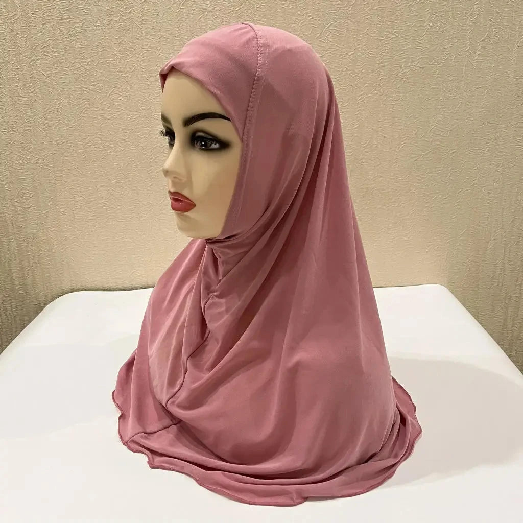 Muslimische Hijabs für Kinder Mädchen 7 bis 12 Jahre alt Islamischer Schal Schals Weiches Stretch Mädchen Kinder Hijabs