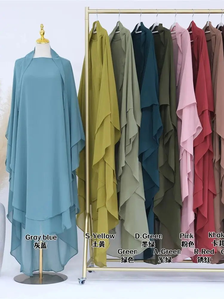 Khimar Niqab Kopftuch Abaya Damen Islam Muslim Hijab Gebetskleidung Abayas für Frauen Kebaya