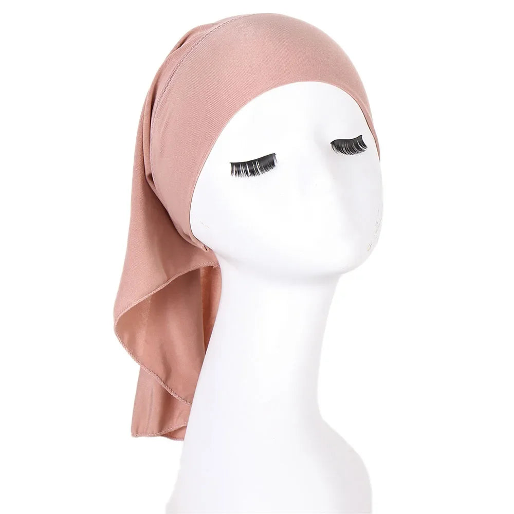 muslimische innere Hijab-Kappen Stretch-Turban-Kappe islamische Untertuch-Mütze Hut Weibliches Stirnband Schals