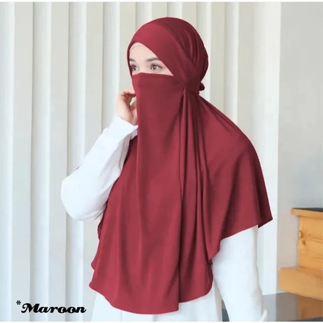 Großer, einfarbiger muslimischer Schal für Damen, Hijab, islamischer muslimischer Hijab, Turban, Schal, Khimar-Kopftücher