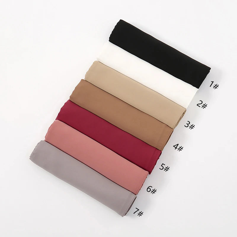 Hijab Premium Chiffon Muslim Hijabs Schal für Frauen Kopftuch Islam Turban